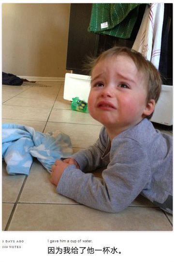 大部分的小孩子都是爱哭鬼，妈妈们都还记得自己家的宝宝会因为什么事情而哭吗？一起来看看这个超有趣的小子都因为哪些小事而大哭吧！